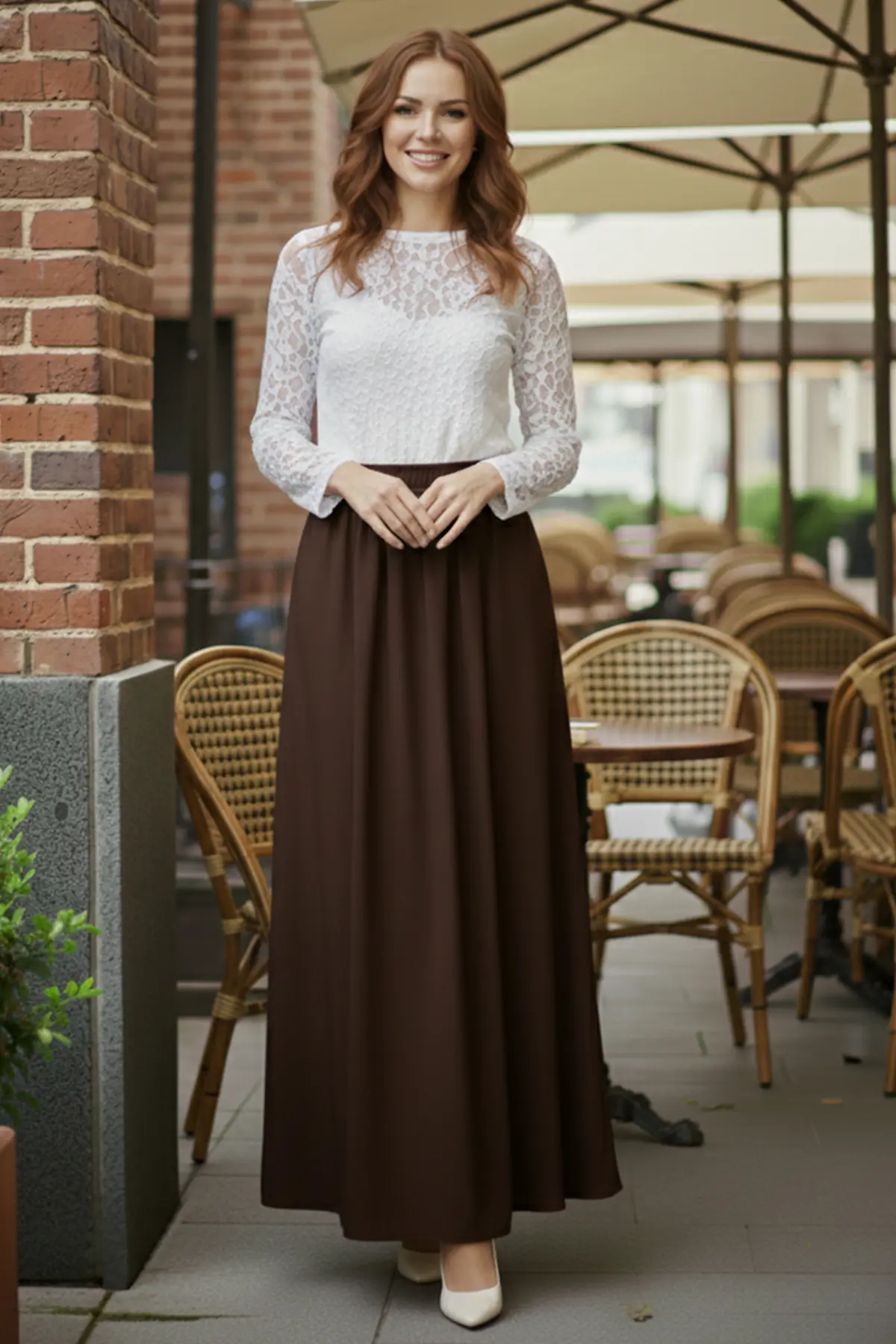 Elastic Waist Double Skirt-detail