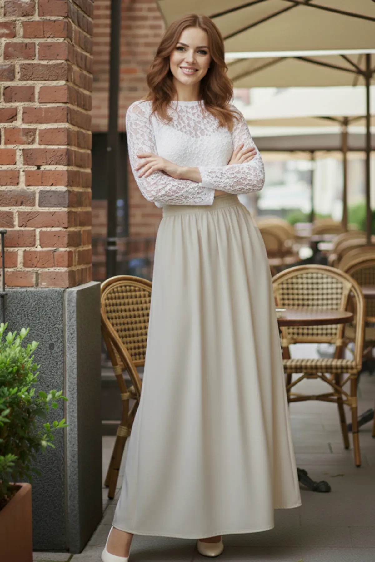 Elastic Waist Double Skirt-detail