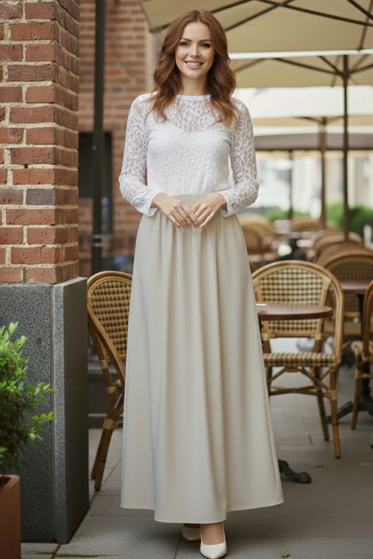 Elastic Waist Double Skirt-detail