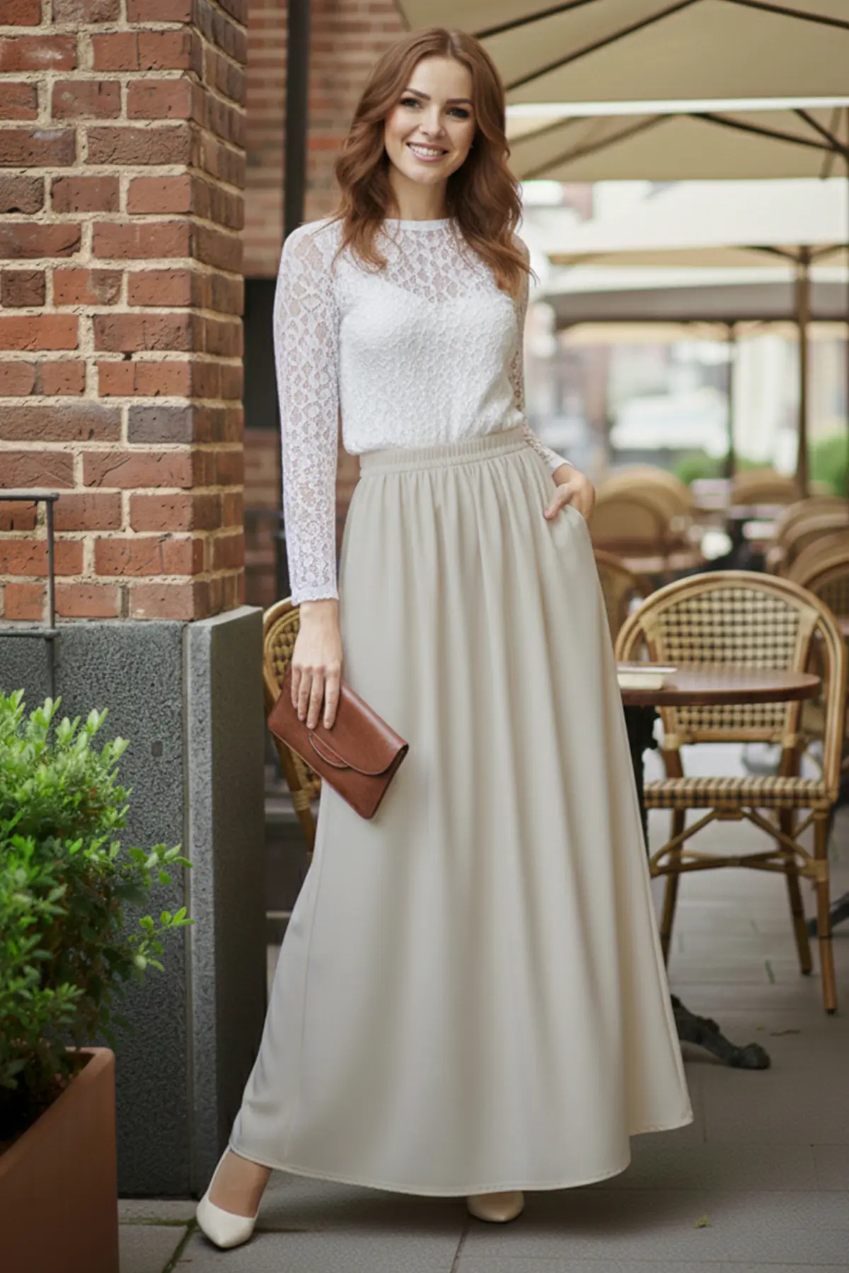 Elastic Waist Double Skirt-detail