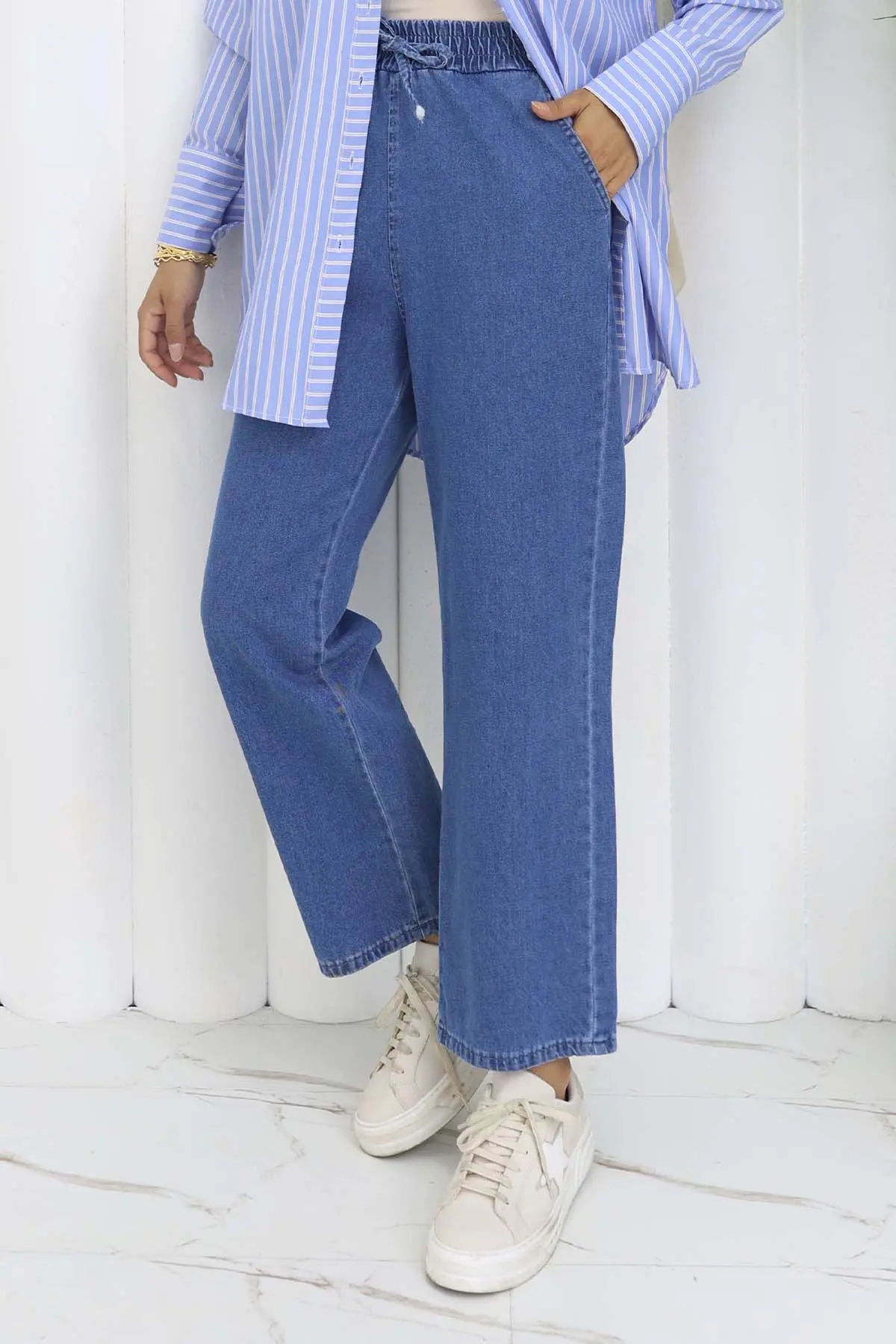 Beli Lastikli Kot Pantolon