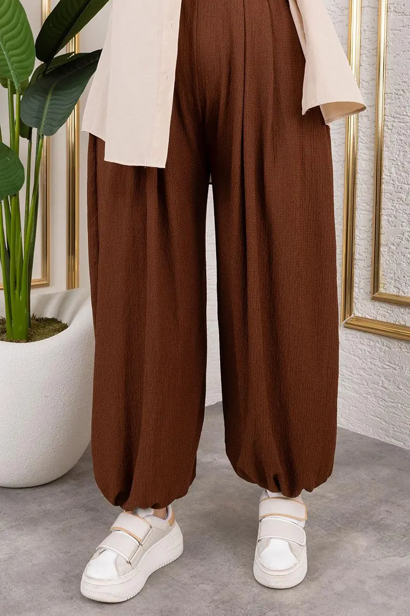 Beli Lastikli Şalvar Pantolon-detail