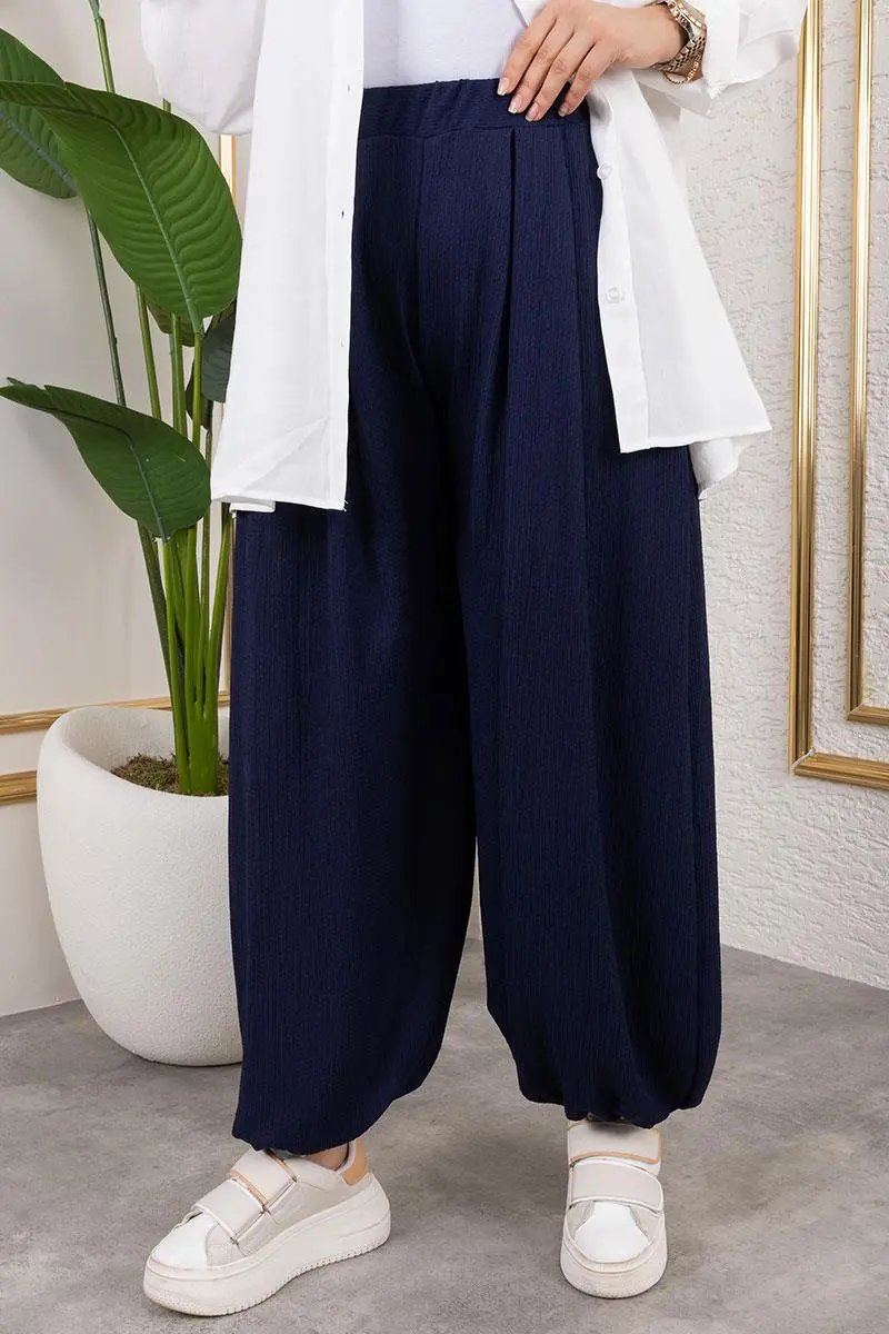 Beli Lastikli Şalvar Pantolon-detail