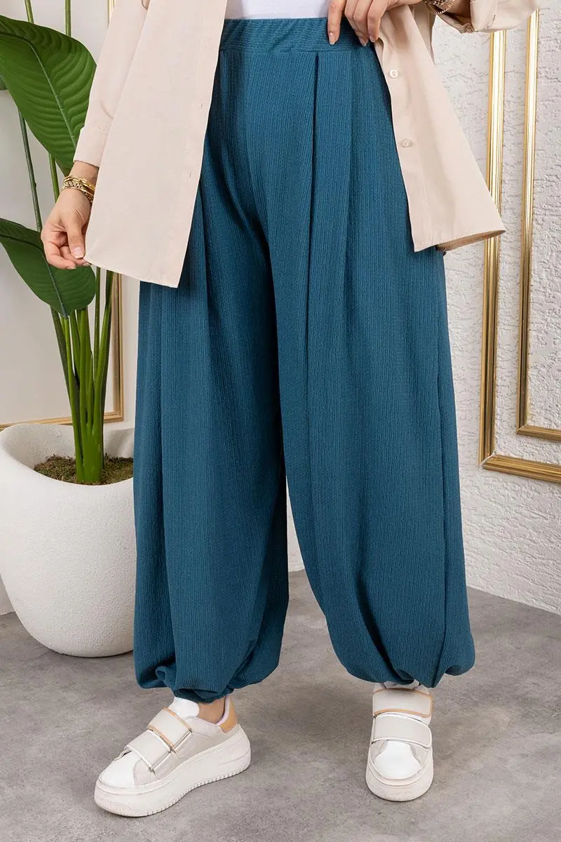 Beli Lastikli Şalvar Pantolon-detail