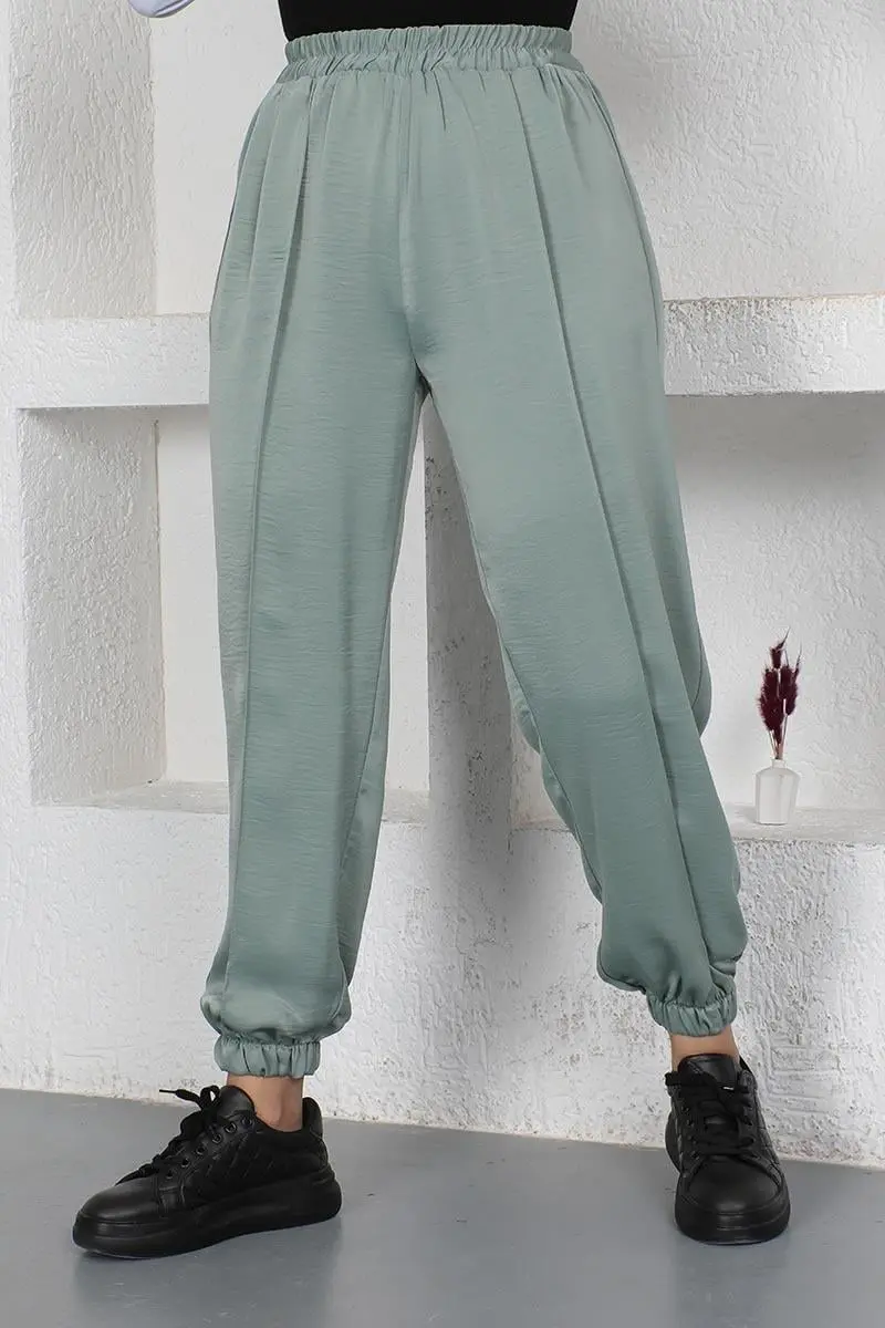 Beli Ve Paçası Lastikli Pantolon-detail
