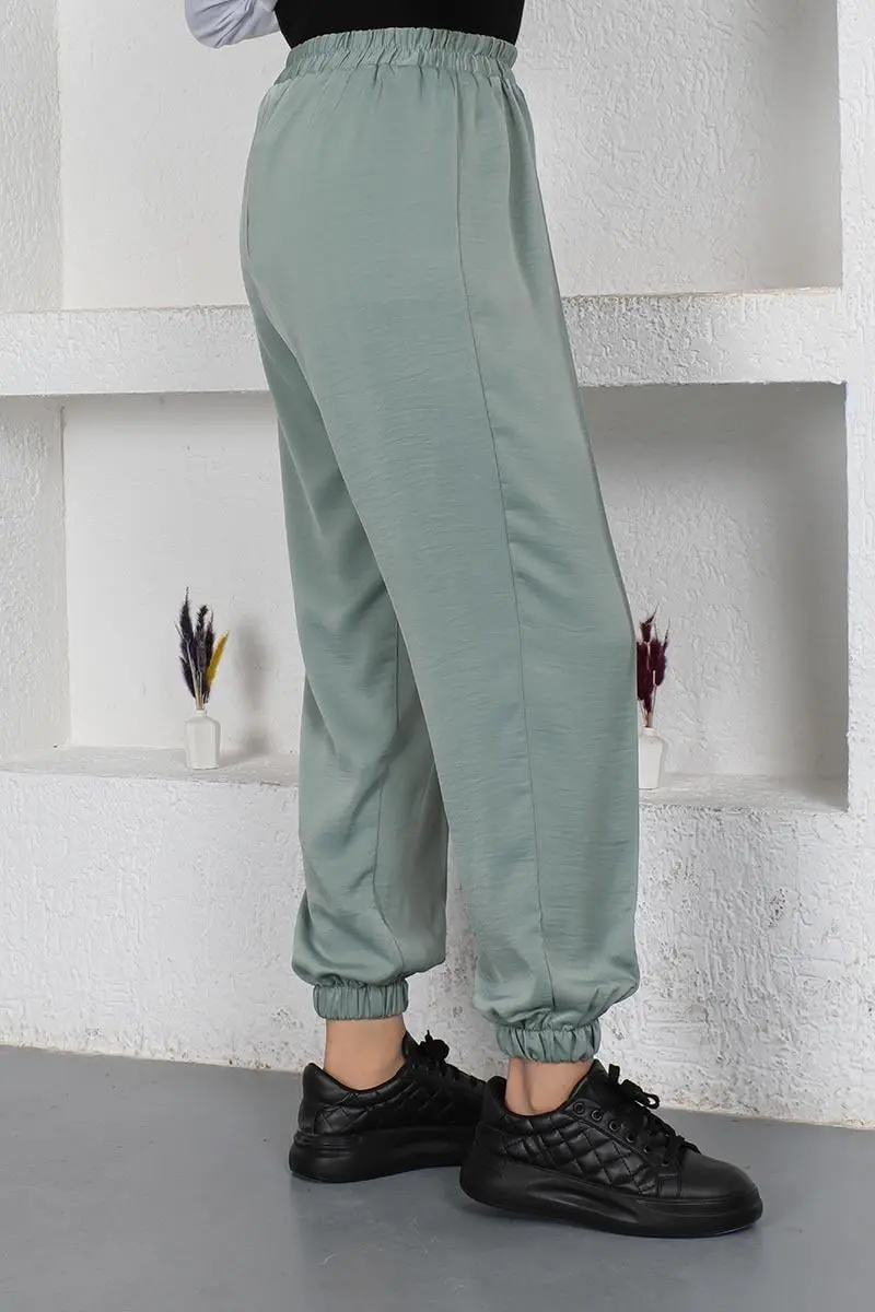 Beli Ve Paçası Lastikli Pantolon-detail