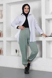 Beli Ve Paçası Lastikli Pantolon