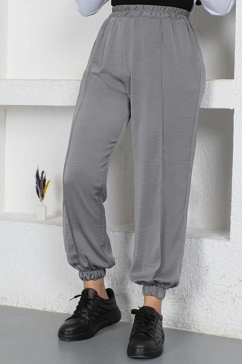 Beli Ve Paçası Lastikli Pantolon-detail