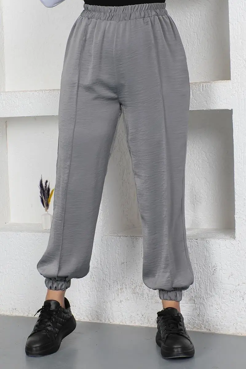 Beli Ve Paçası Lastikli Pantolon-detail