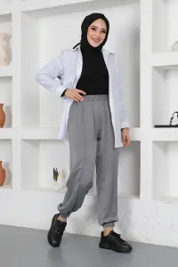 Beli Ve Paçası Lastikli Pantolon