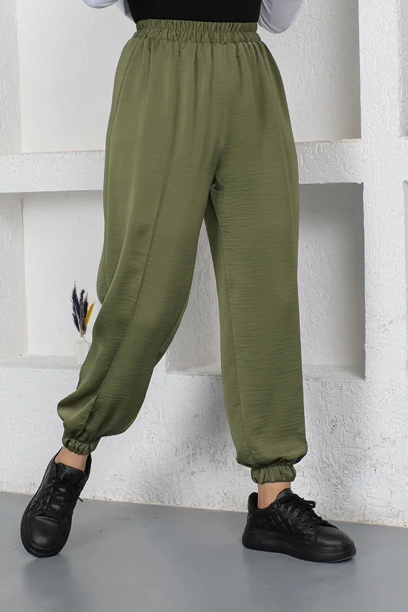 Beli Ve Paçası Lastikli Pantolon-detail