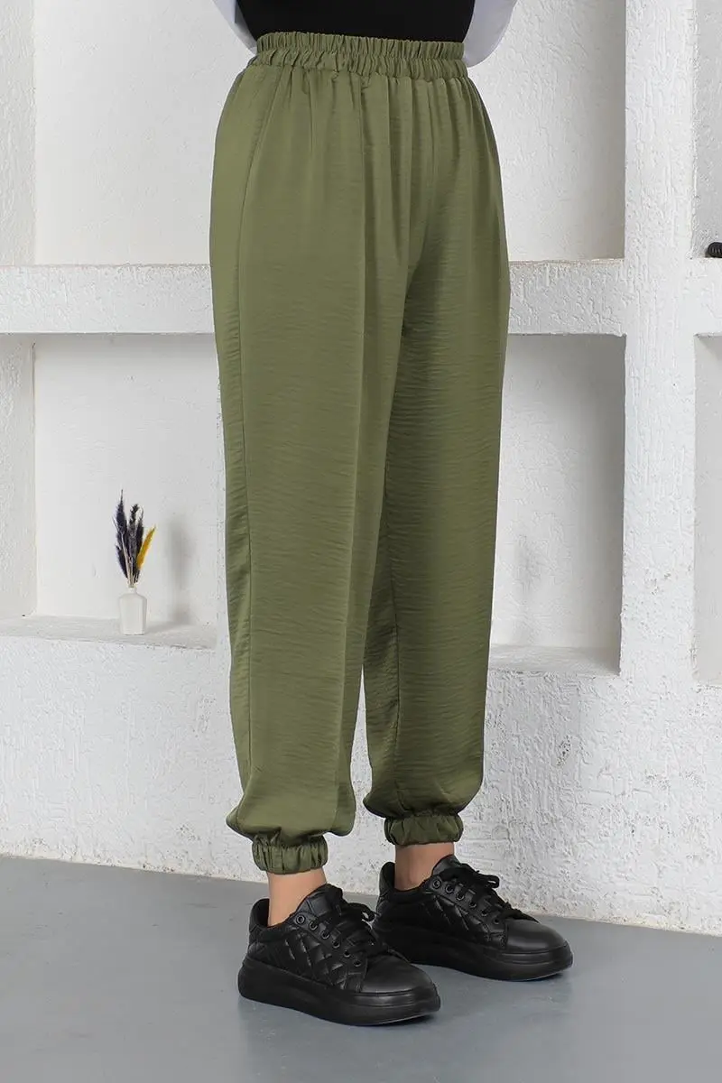 Beli Ve Paçası Lastikli Pantolon-detail