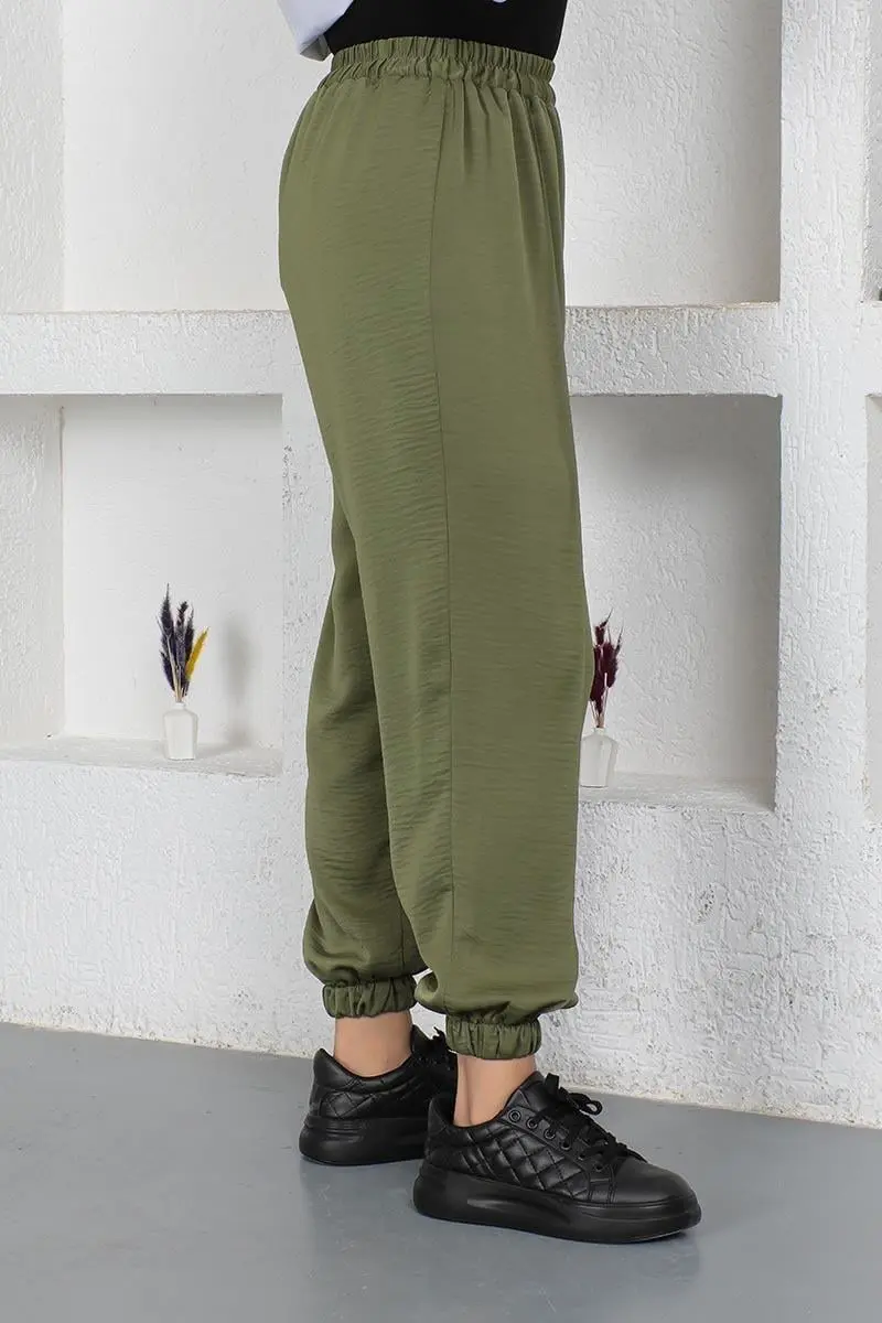 Beli Ve Paçası Lastikli Pantolon-detail