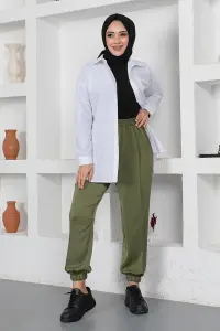 Beli Ve Paçası Lastikli Pantolon