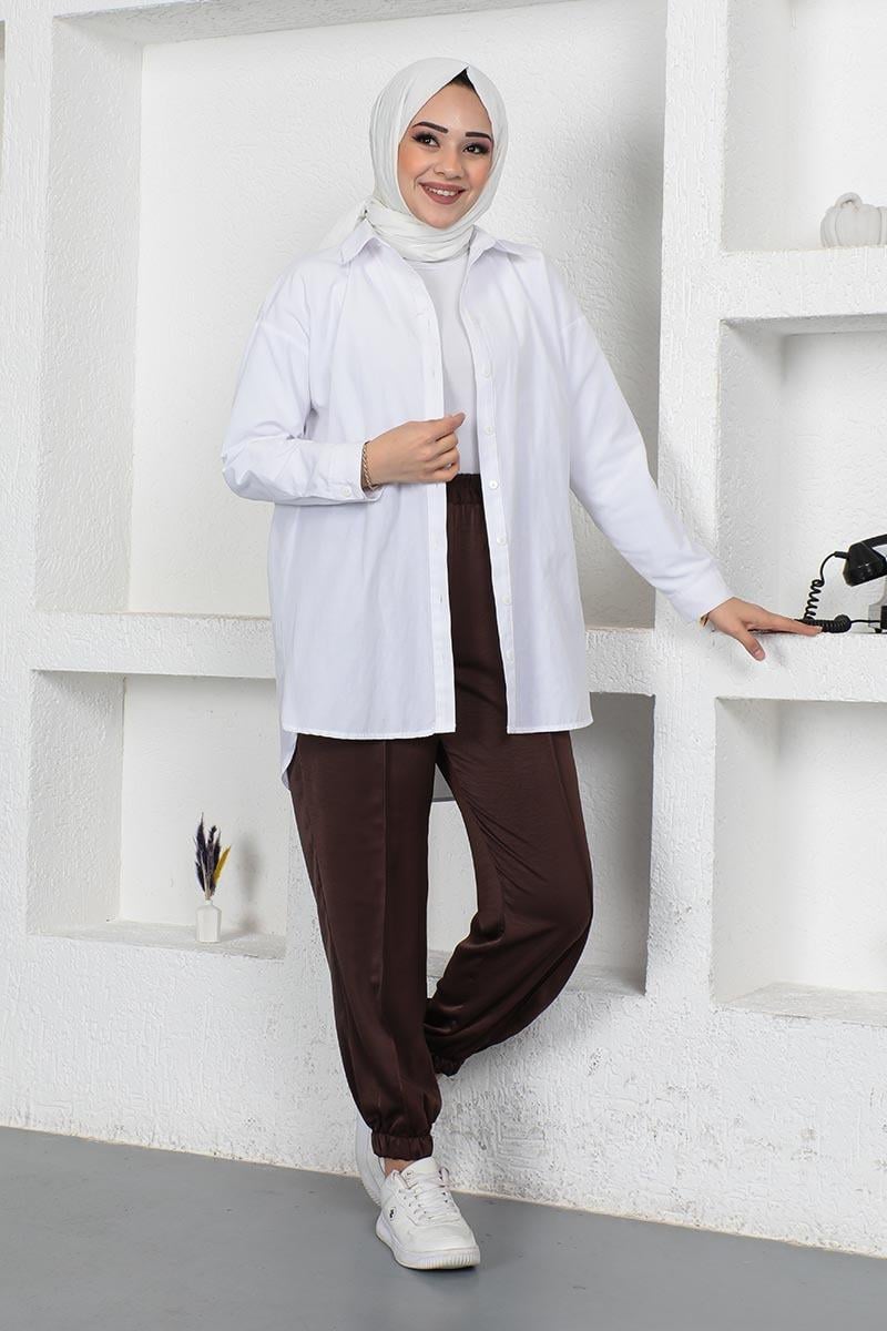 Beli Ve Paçası Lastikli Pantolon