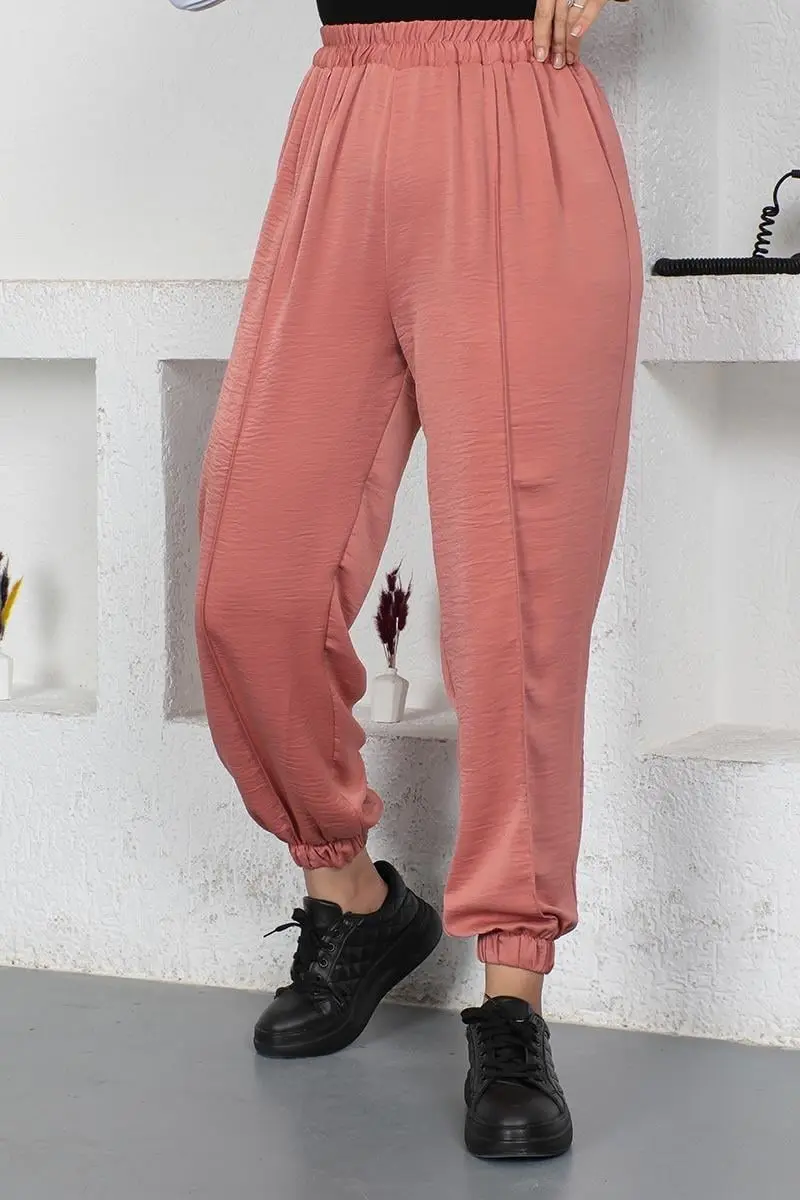Beli Ve Paçası Lastikli Pantolon-detail