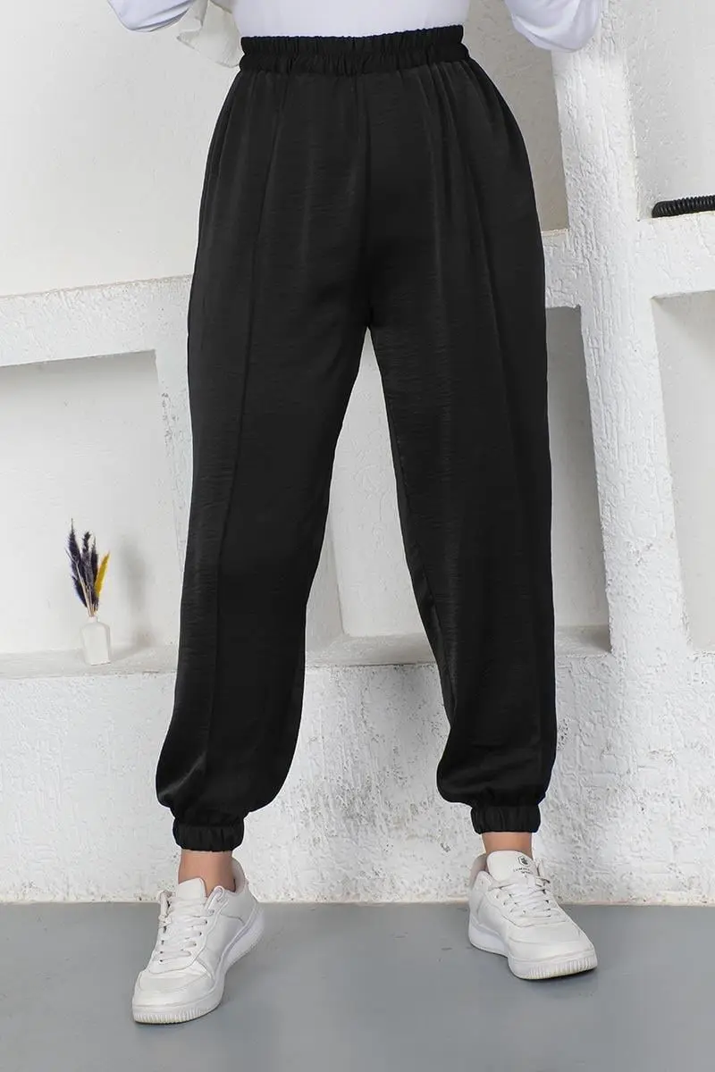 Beli Ve Paçası Lastikli Pantolon-detail