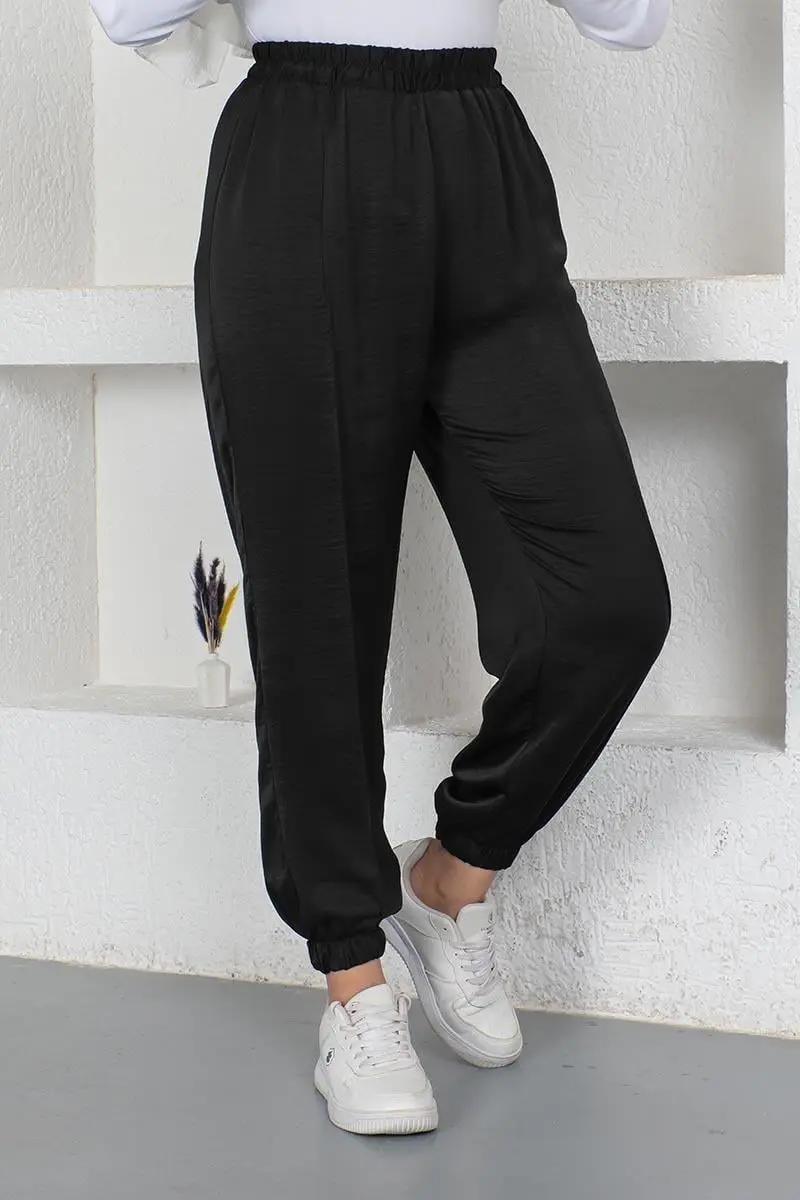 Beli Ve Paçası Lastikli Pantolon-detail