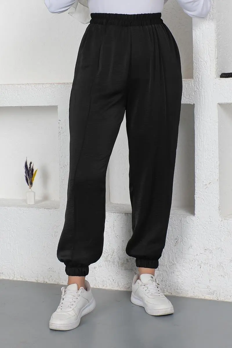 Beli Ve Paçası Lastikli Pantolon-detail