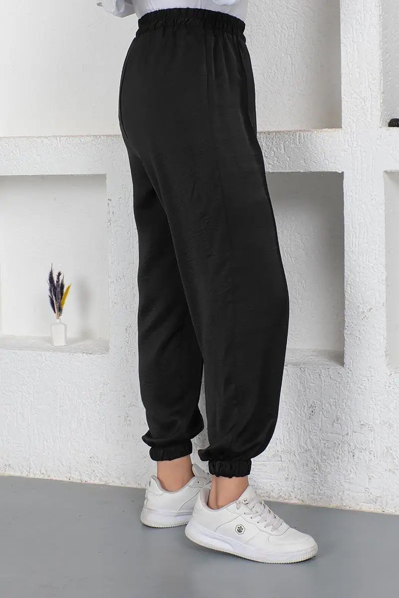 Beli Ve Paçası Lastikli Pantolon-detail