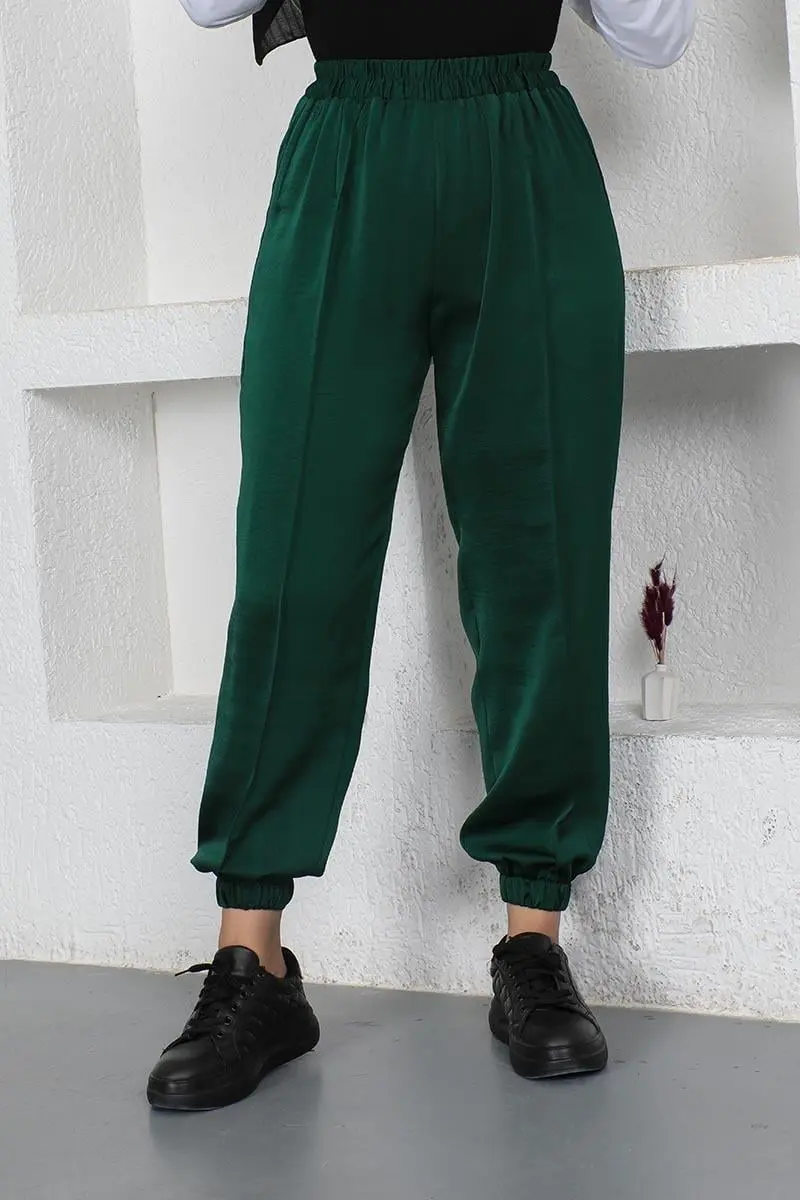 Beli Ve Paçası Lastikli Pantolon-detail