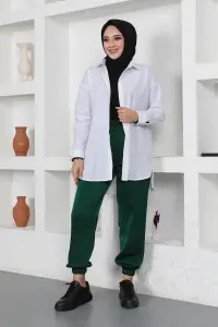 Beli Ve Paçası Lastikli Pantolon