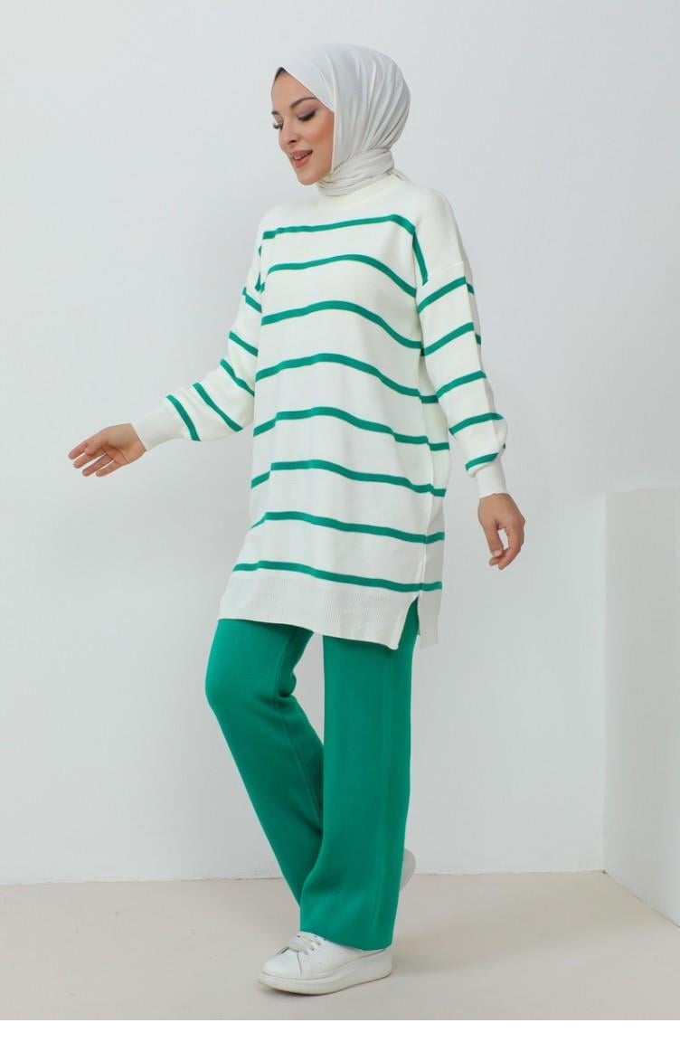 Crew Neck Knitwear Suit