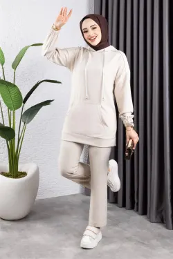 Pile Hooded Sports Suit