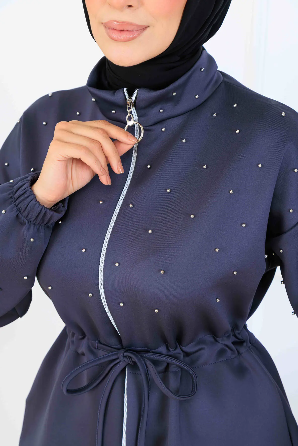 Boncuk Detaylı Scuba İkili Takım-detail