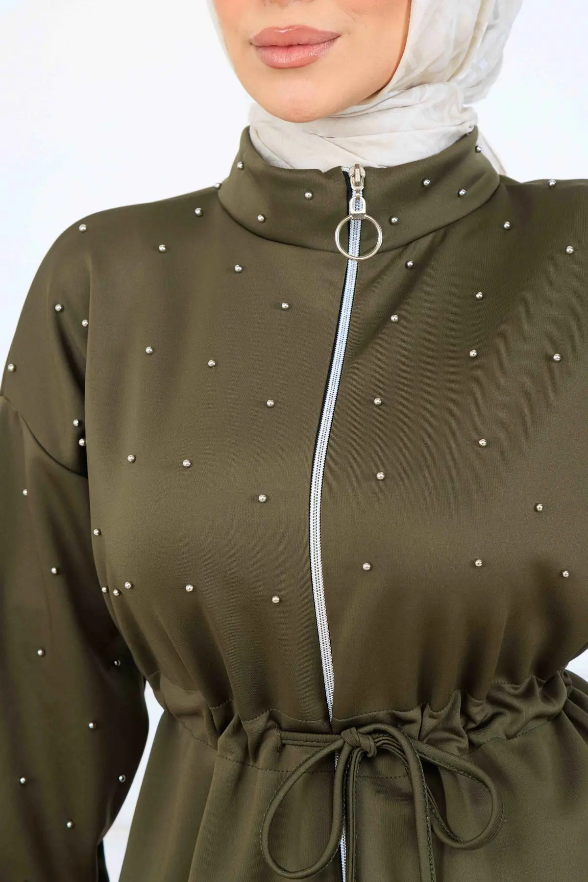 Boncuk Detaylı Scuba İkili Takım-detail