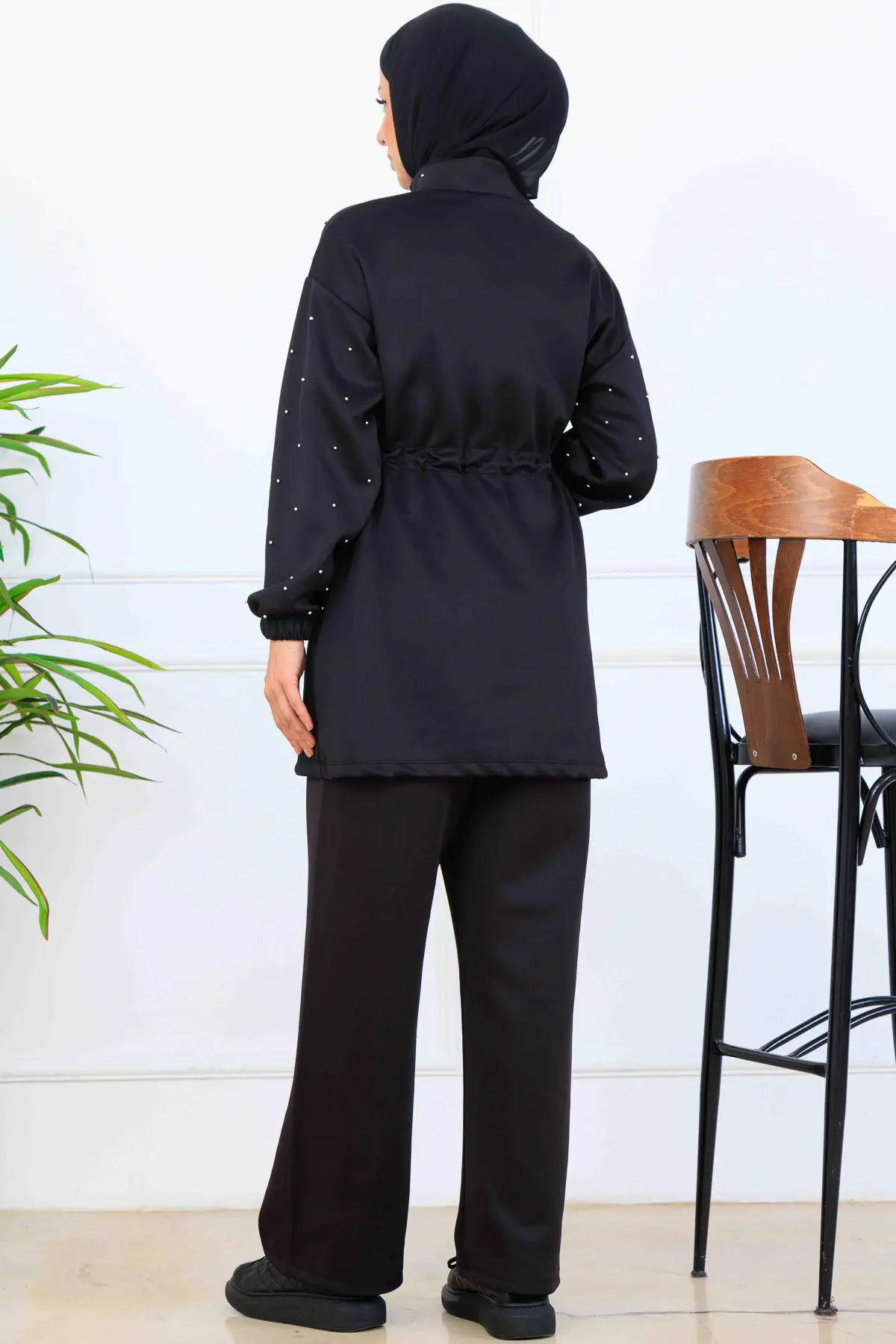 Boncuk Detaylı Scuba İkili Takım-detail