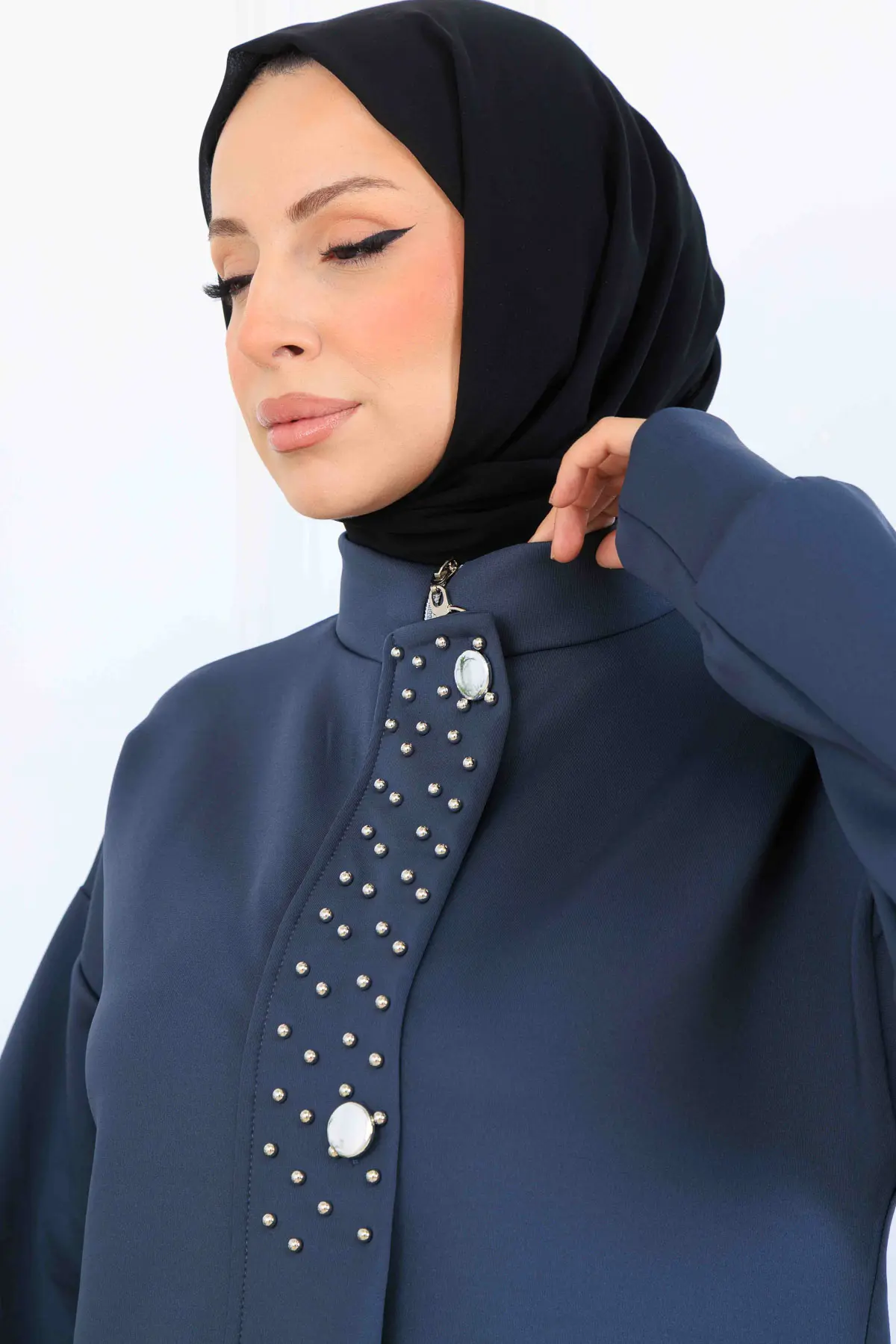 Boncuk Detaylı Scuba İkili Takım-detail