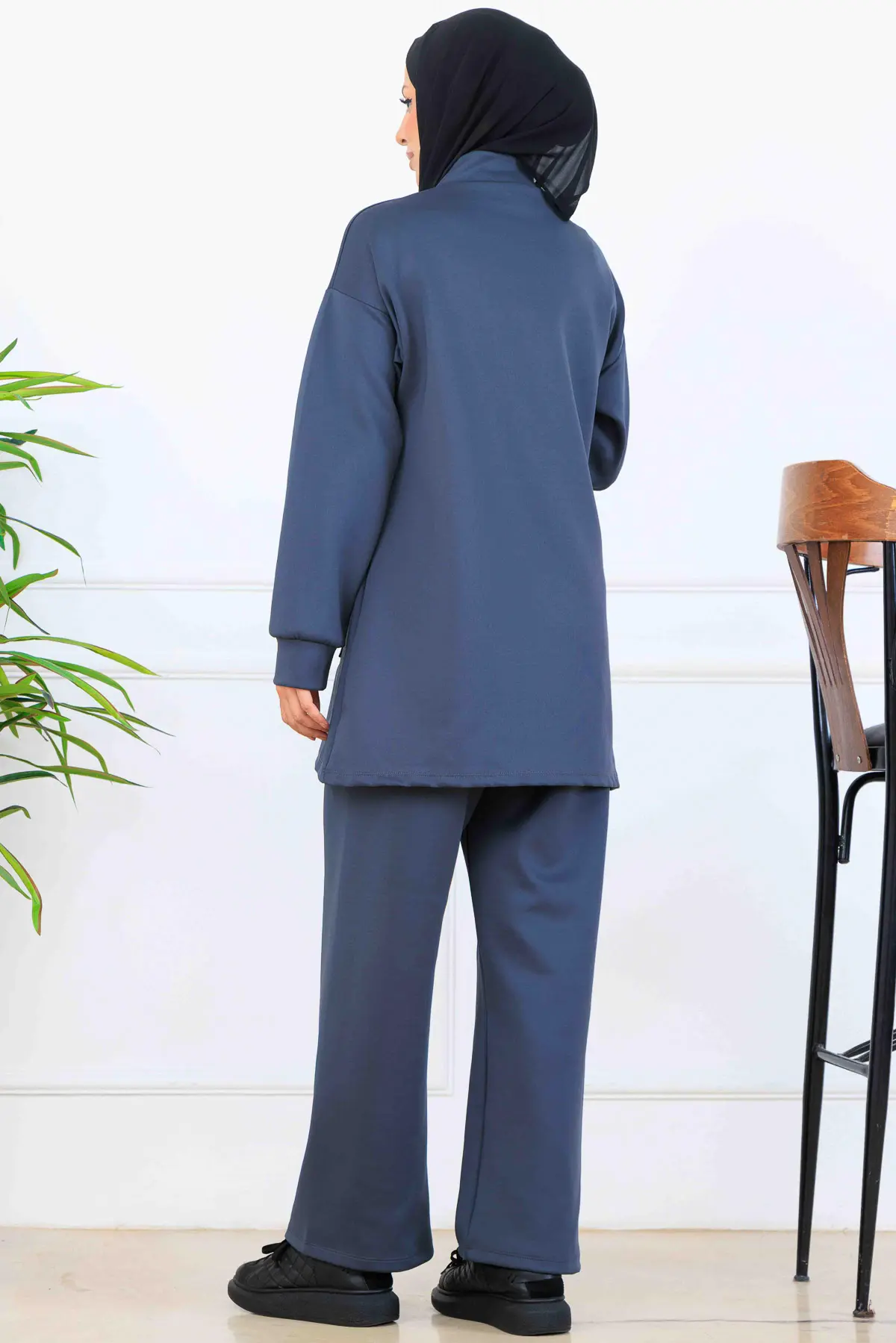 Boncuk Detaylı Scuba İkili Takım-detail