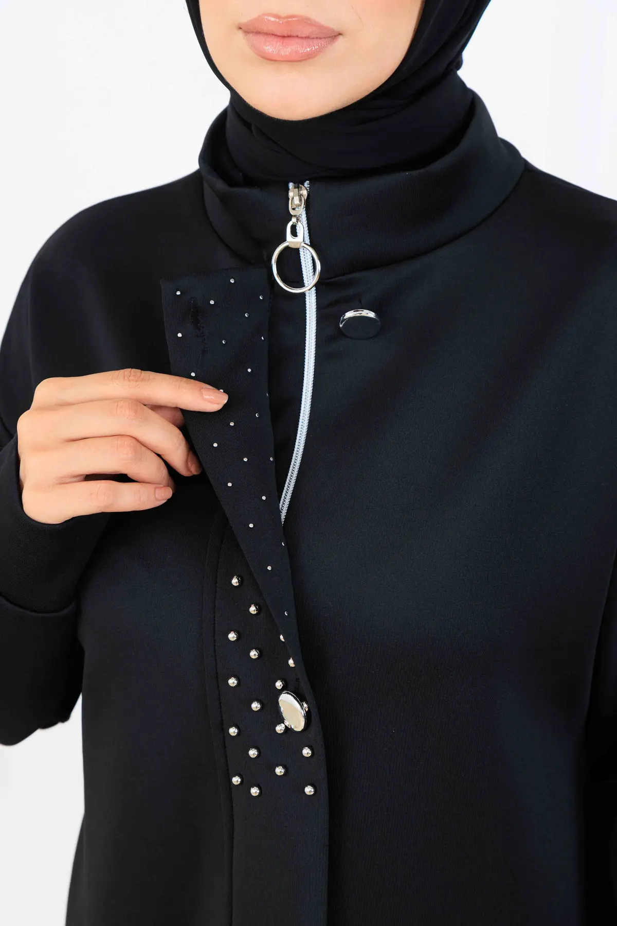 Boncuk Detaylı Scuba İkili Takım-detail