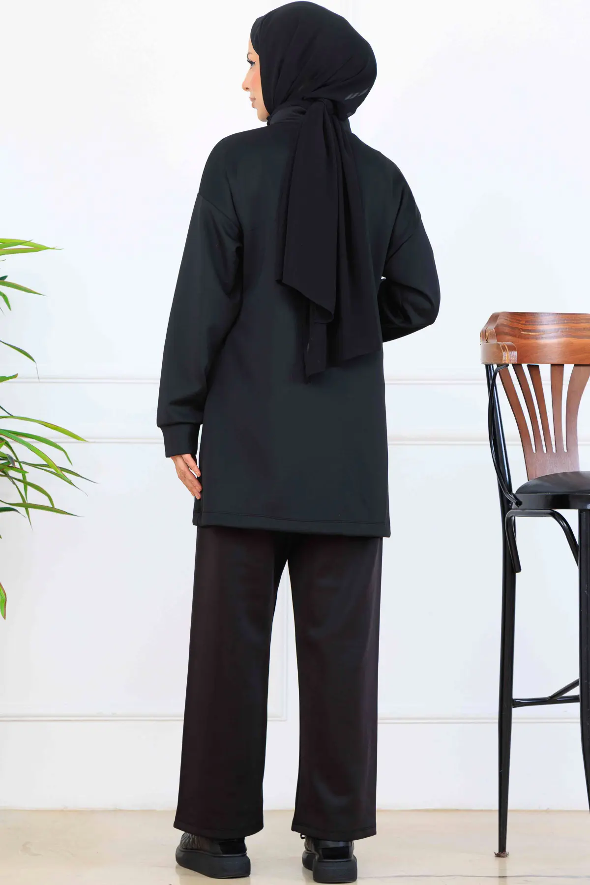 Boncuk Detaylı Scuba İkili Takım-detail