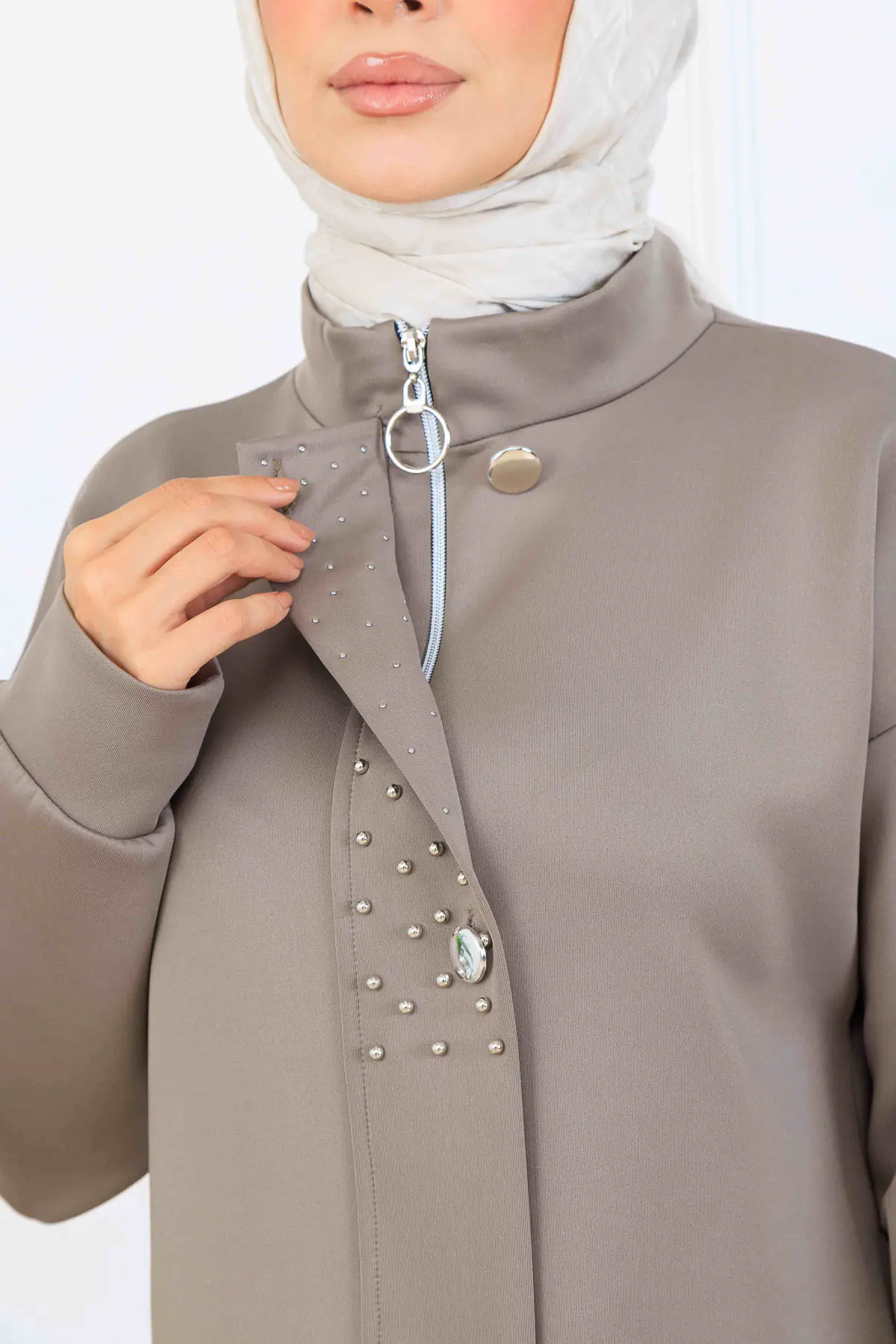 Boncuk Detaylı Scuba İkili Takım-detail