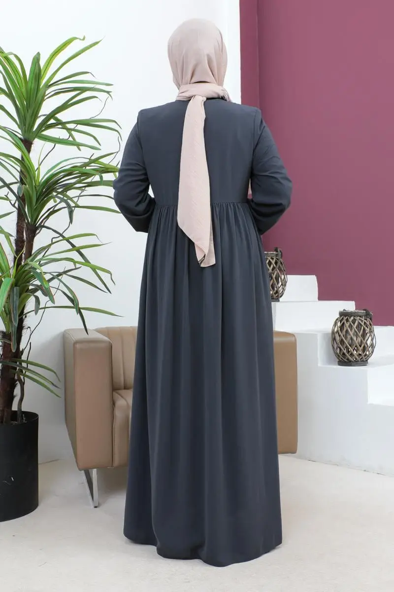 Boncuklu Işlemeli Ferace-detail