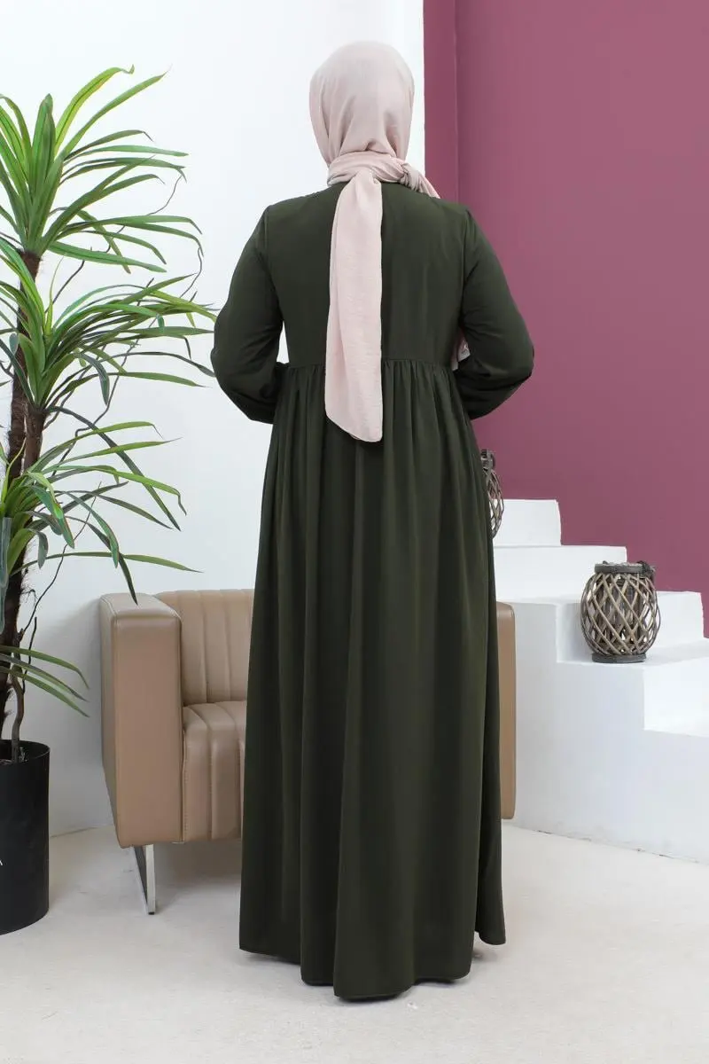 Boncuklu Işlemeli Ferace-detail