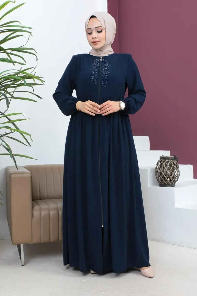Beaded Embroidered Abaya-detail