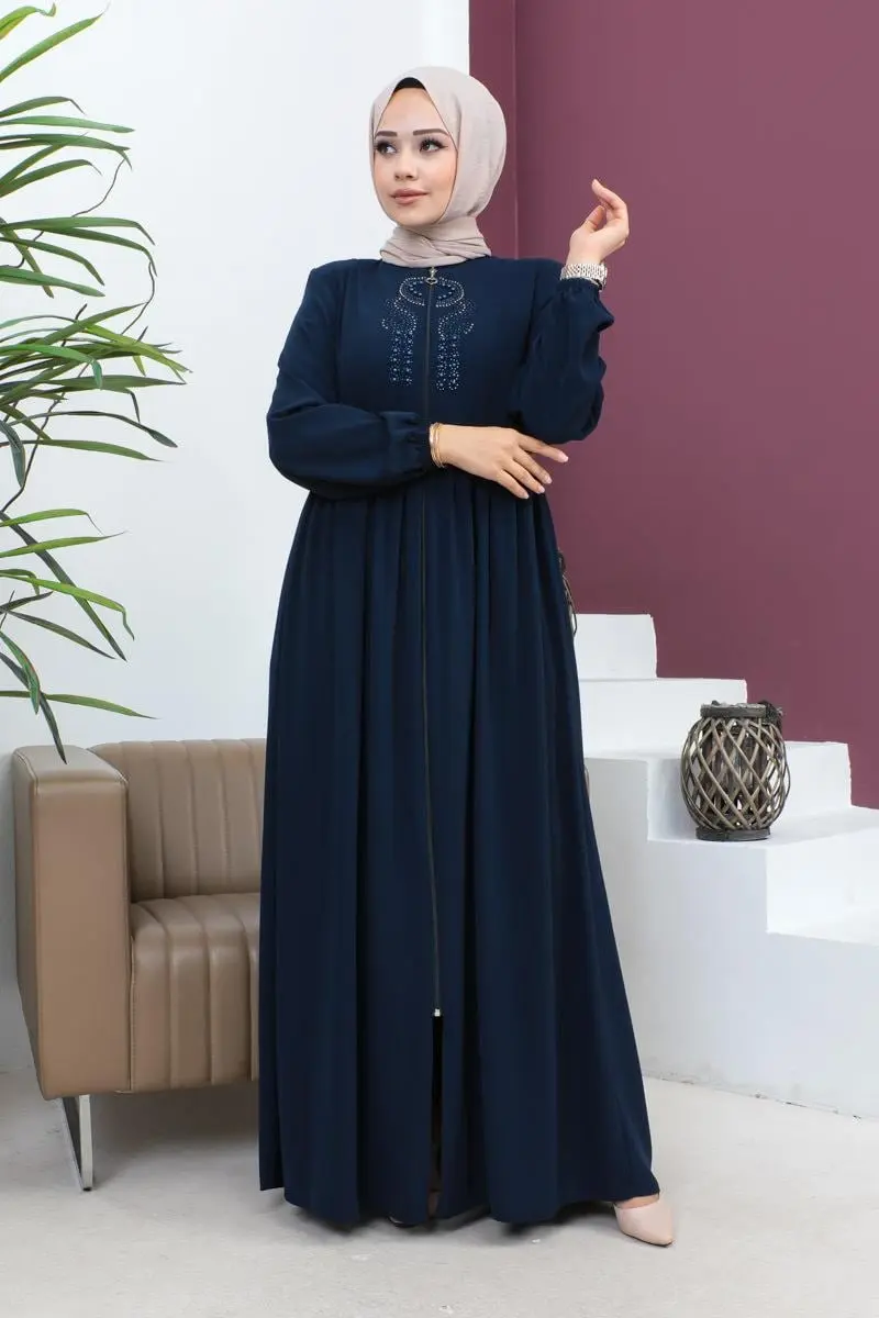 Boncuklu Işlemeli Ferace-detail