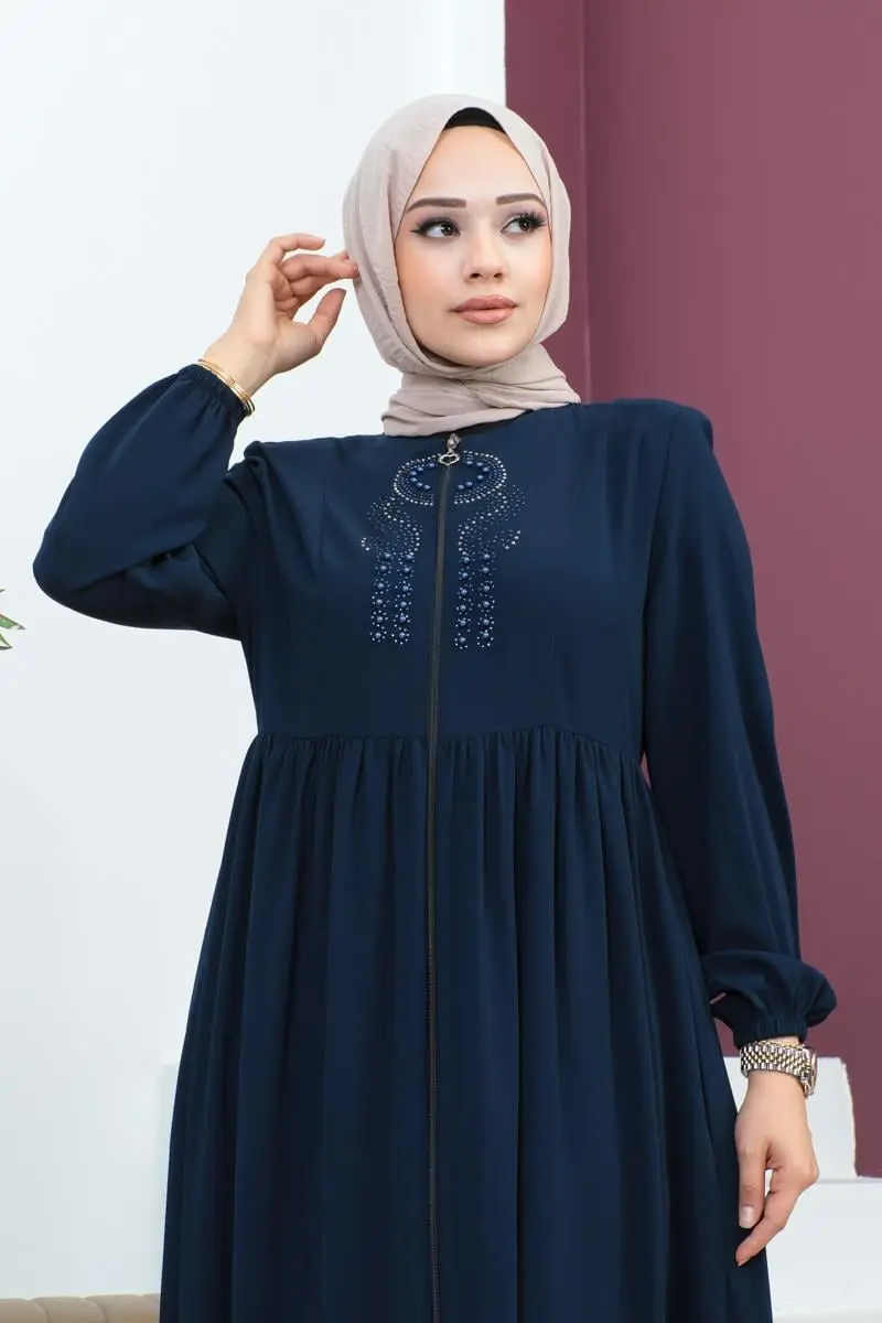 Boncuklu Işlemeli Ferace-detail