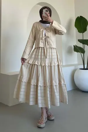 Brode Bağlamalı Etekli Takım