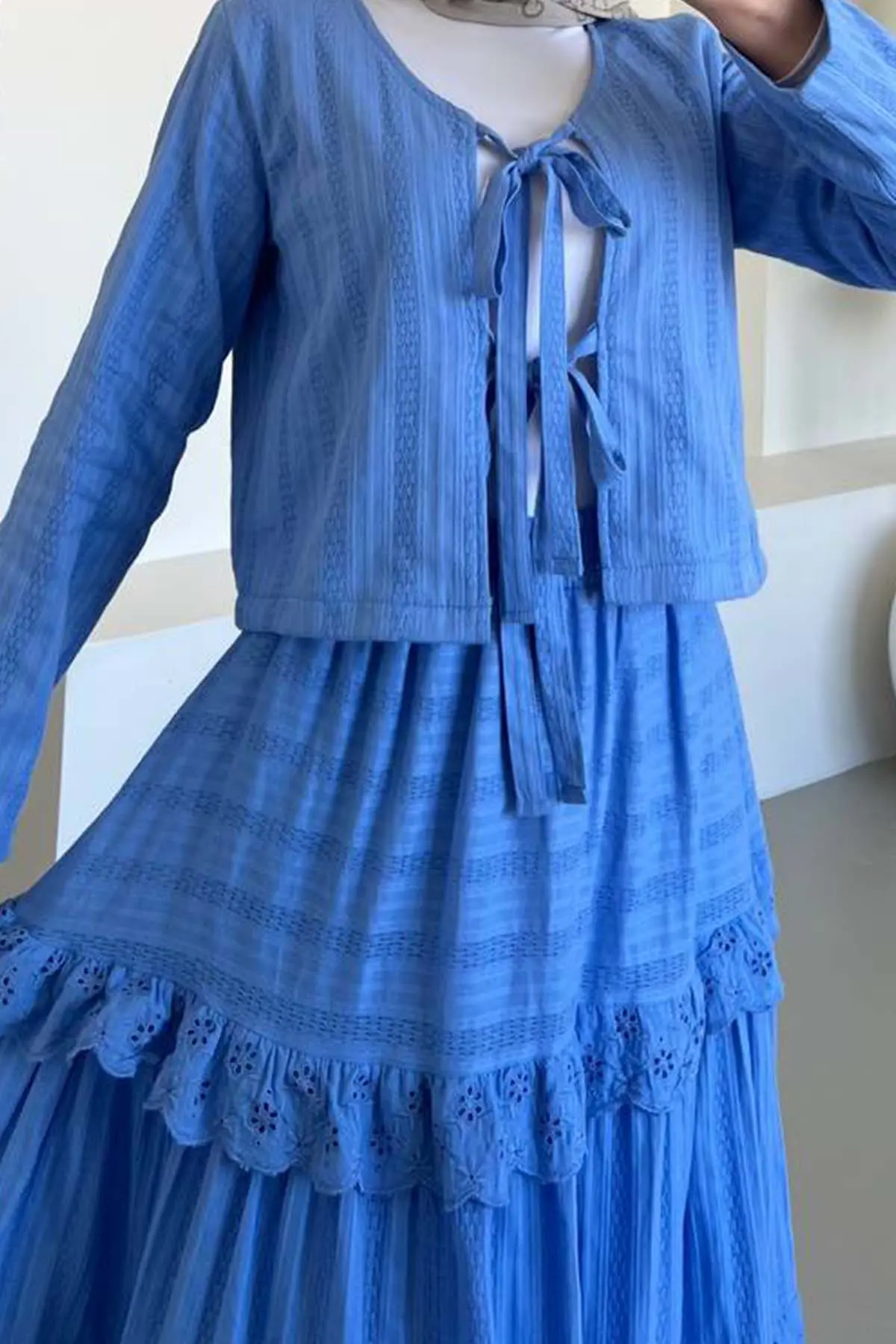 Brode Bağlamalı Etekli Takım-detail