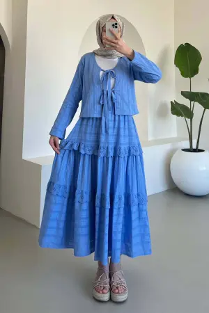 Brode Bağlamalı Etekli Takım