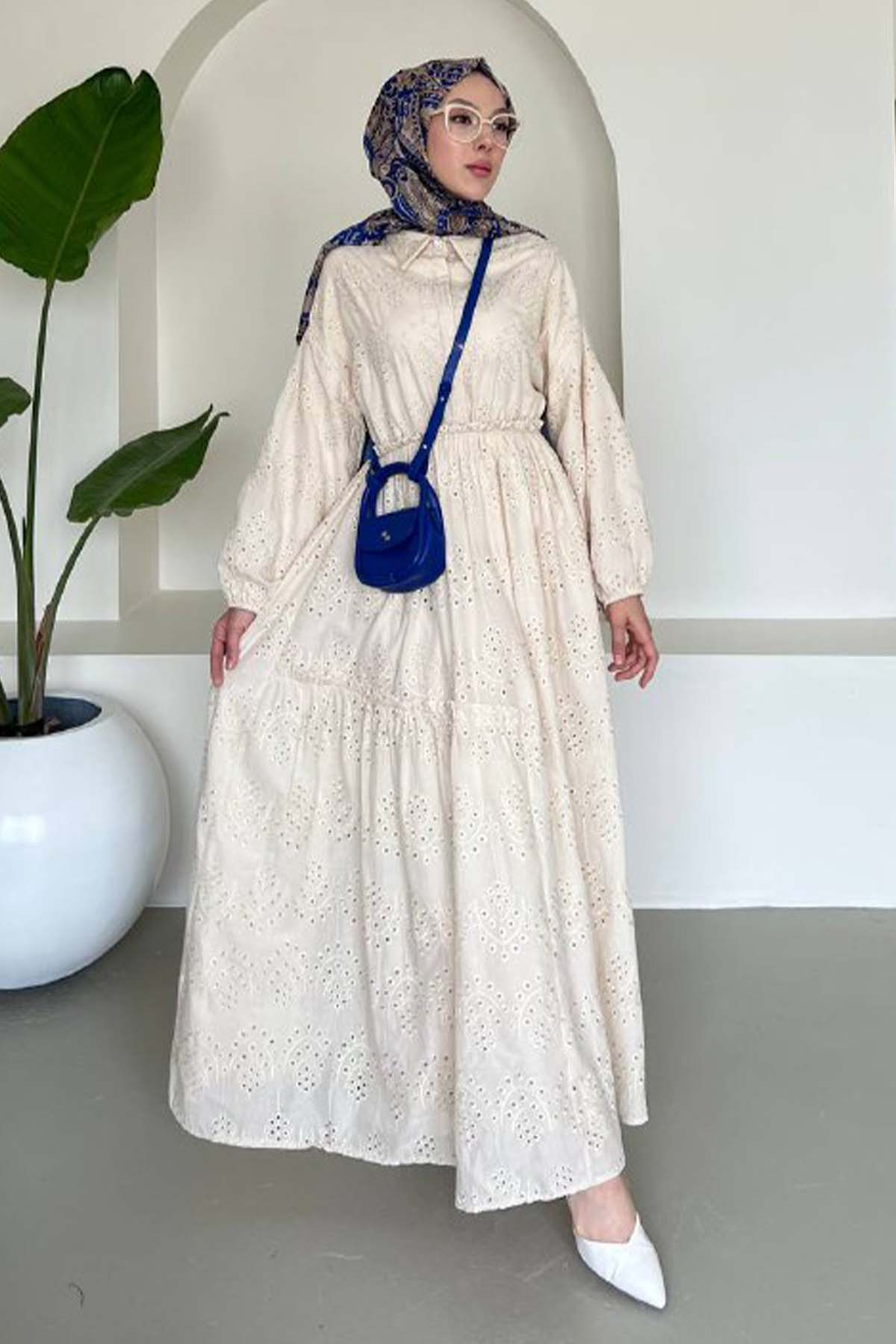 Embroidered Hijab Dress