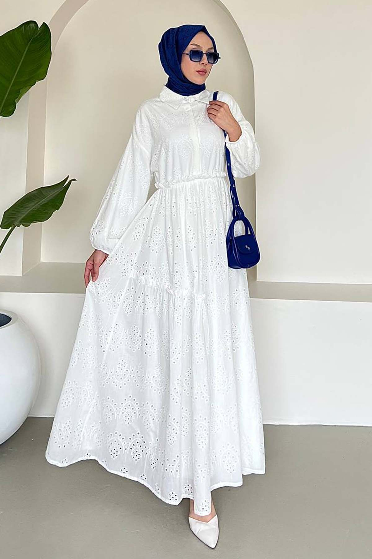Embroidered Hijab Dress