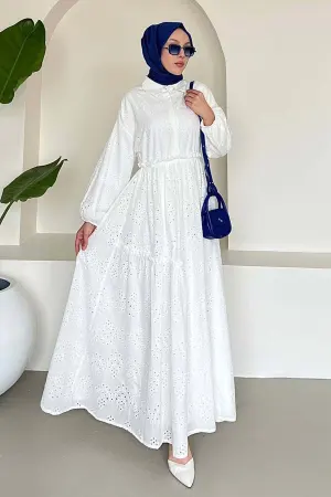 Embroidered Hijab Dress