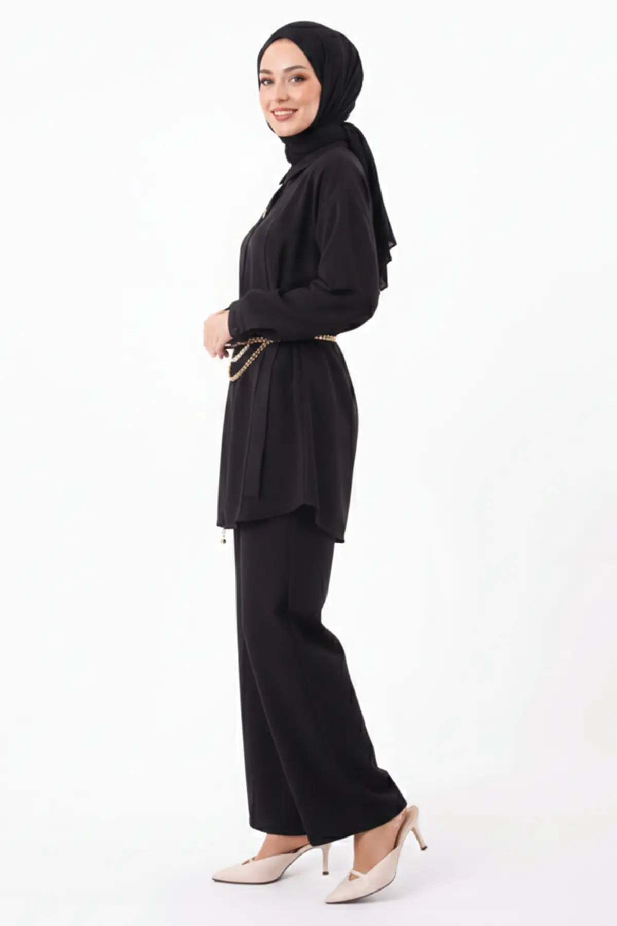 Broş Detaylı Tesettür İkili Takım-detail