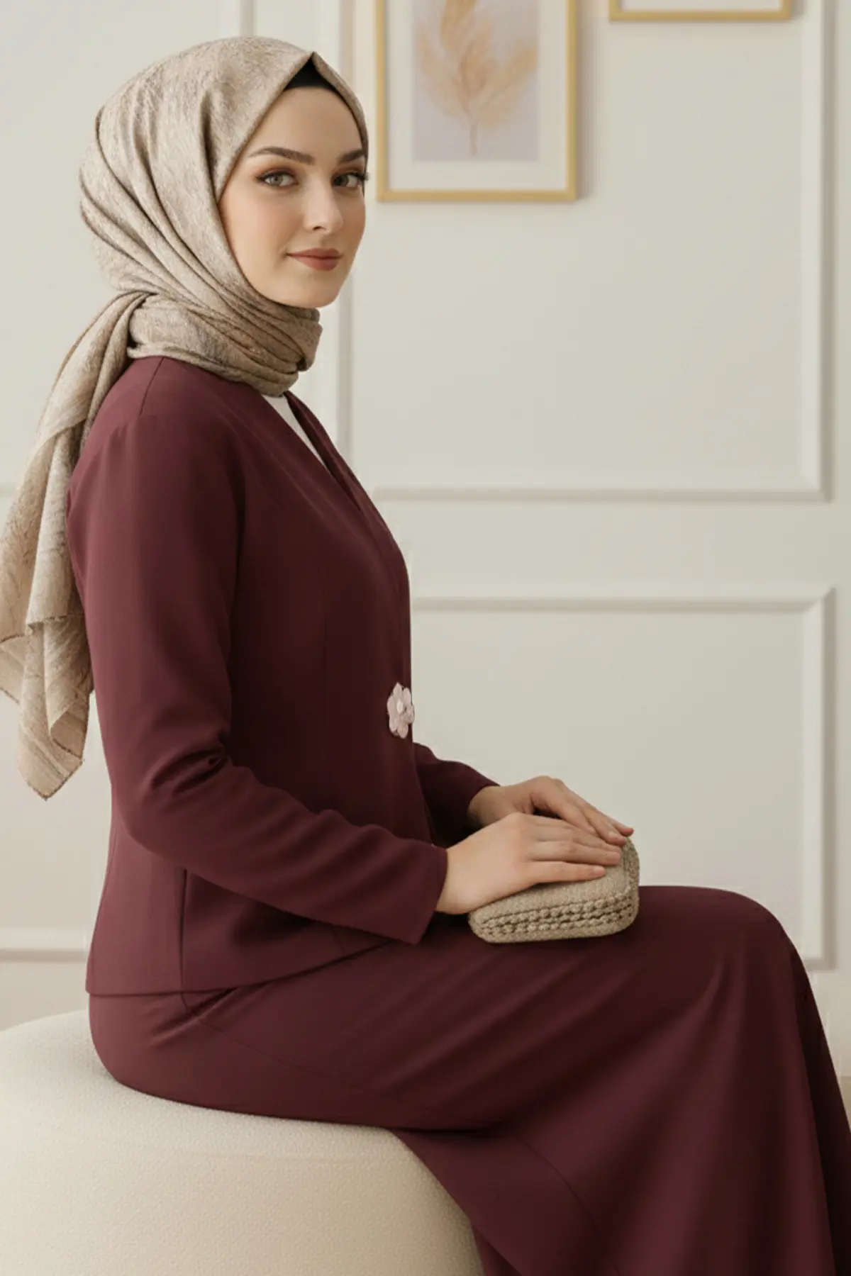 Broşlu Ceket Takım-detail