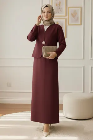 Broşlu Ceket Takım